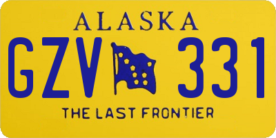 AK license plate GZV331