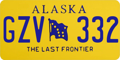 AK license plate GZV332