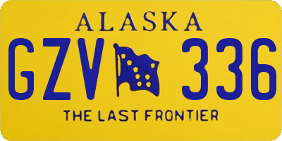 AK license plate GZV336