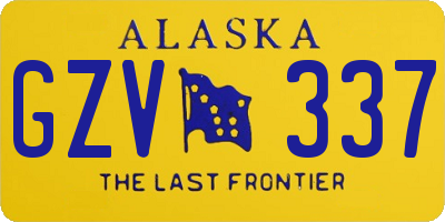 AK license plate GZV337