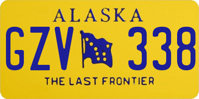 AK license plate GZV338