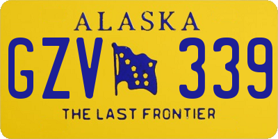 AK license plate GZV339