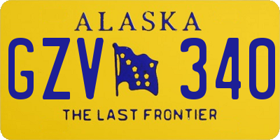 AK license plate GZV340