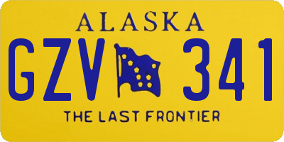 AK license plate GZV341