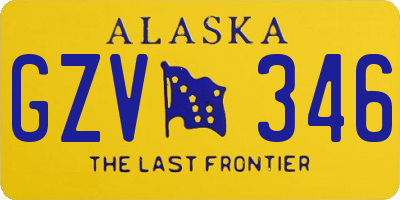 AK license plate GZV346