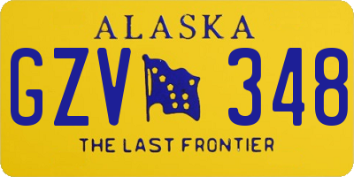 AK license plate GZV348