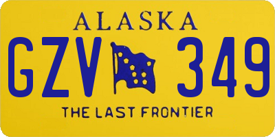 AK license plate GZV349