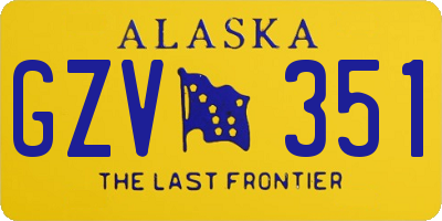 AK license plate GZV351