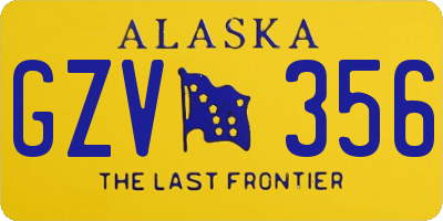 AK license plate GZV356