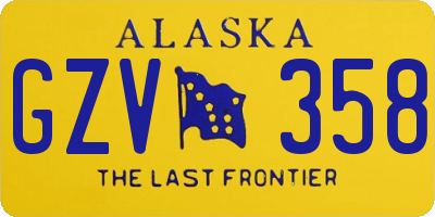 AK license plate GZV358