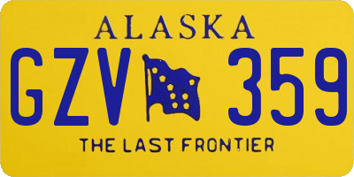 AK license plate GZV359