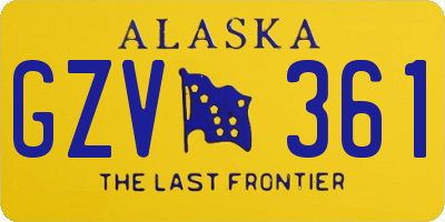 AK license plate GZV361