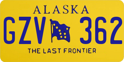 AK license plate GZV362