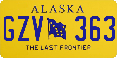 AK license plate GZV363