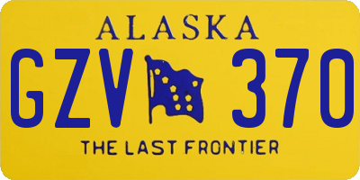 AK license plate GZV370