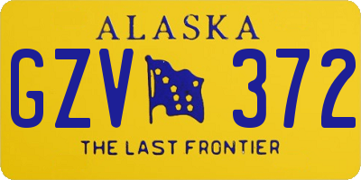 AK license plate GZV372