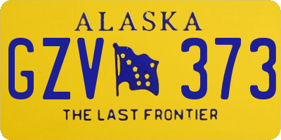 AK license plate GZV373