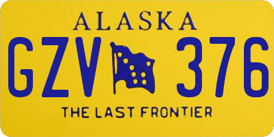 AK license plate GZV376