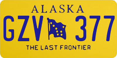 AK license plate GZV377