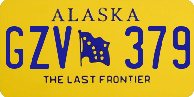 AK license plate GZV379