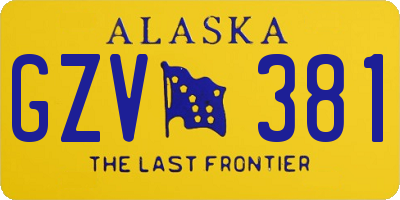 AK license plate GZV381