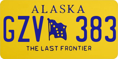 AK license plate GZV383