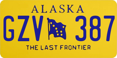 AK license plate GZV387