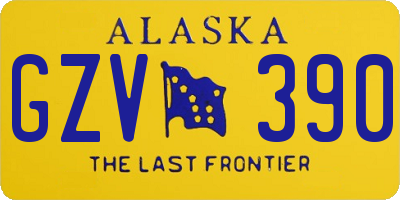 AK license plate GZV390