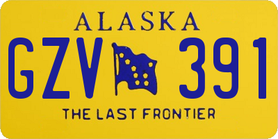 AK license plate GZV391