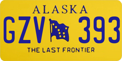 AK license plate GZV393