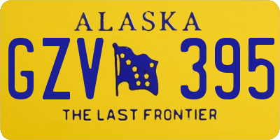 AK license plate GZV395