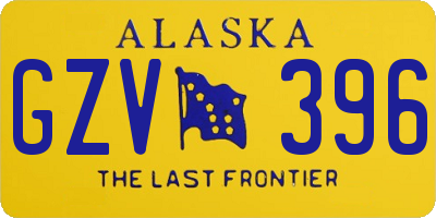 AK license plate GZV396