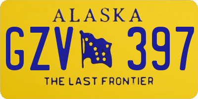 AK license plate GZV397