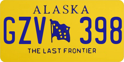 AK license plate GZV398