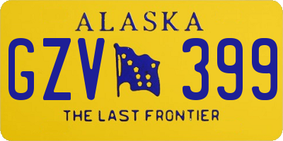 AK license plate GZV399