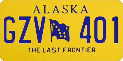 AK license plate GZV401