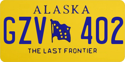 AK license plate GZV402