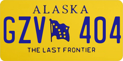 AK license plate GZV404