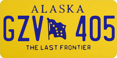 AK license plate GZV405