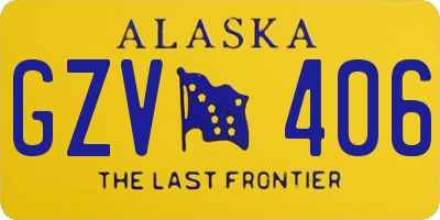 AK license plate GZV406