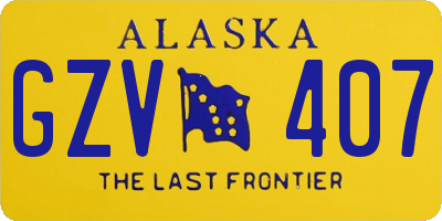 AK license plate GZV407