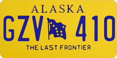 AK license plate GZV410