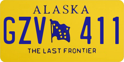 AK license plate GZV411