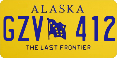 AK license plate GZV412