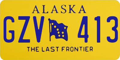 AK license plate GZV413