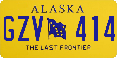 AK license plate GZV414