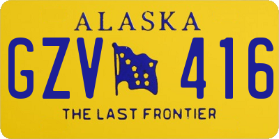 AK license plate GZV416