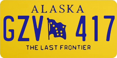 AK license plate GZV417