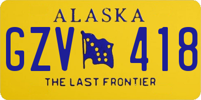 AK license plate GZV418