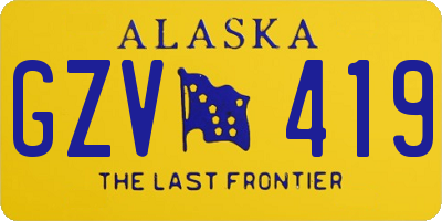 AK license plate GZV419